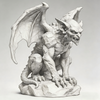 Sculpture de gargoyle en résine faite à la main, peinte à la main, taille et couleur personnalisées, emballage personnalisé, conception gratuite, OEM ODM