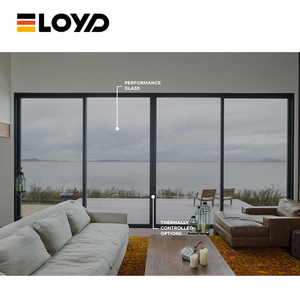 Eloyd thiết kế hiện đại lớn quá khổ cách nhiệt Lowe cử<span class=keywords><strong>a</strong></span> kính trượt khung cực kỳ hẹp với bề mặt hoàn thiện cho nhà để xe - Product Image 1