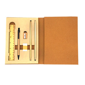 Regalo promocional logotipo personalizado cuaderno negro <span class=keywords><strong>barato</strong></span> A5 40 hojas forradas con juego de papelería - Product Image 2