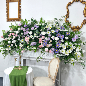 Promise Multiple Colors Silk Wedding Rose Bouquet Floral Artificial Biomimetic Flower Decoration House Artificial Flower <b>Runner</b> - Product Image 2