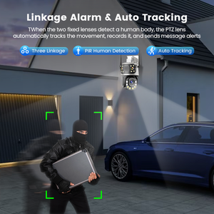 HIKWIFI Icsee 6K, Wifi para exteriores, tres lentes, <span class=keywords><strong>100x</strong></span>, <span class=keywords><strong>Zoom</strong></span> óptico, cámara Ip, detección humana, Color, cámaras de visión nocturna, Wifi - Product Image 5