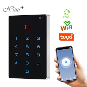 T12 WIFI Tuya Smart Door Lock IP68 Waterproof Access Control Standalone Keypad 13.56Mhz RFID Card Door Access Control System