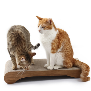 High Comfort Curved Bone <span class=keywords><strong>Cat</strong></span> Scratcher Nachhaltiger Holz kratz baum mit Papier box Geschenk Perfektes Haustiers pielzeug - Product Image 2