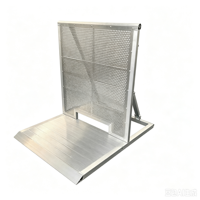 Barrière de contrôle des foules pliable en acier noir anti-escalade avec finition antirouille et installation rapide pour les événements sur scène et en extérieur