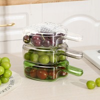 Vente chaude maison cuisine exquise lumière luxe fruits lavage artefact stockage des aliments et conteneur avec poignée couvercle panier de vidange