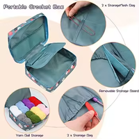 Kit de Crochet DIY 58 Pièces en PVC et Ensemble d'Outils de Tricot pour Débutants - Sac de Voyage Portable avec Fonctionnalités Adhésives Invisibles pour la Broderie et la Couture