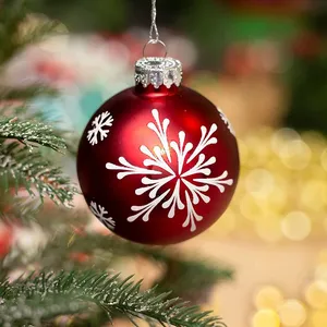 Fábrica Personalizada De Luxo Vintage Caseiro Bolas De Natal Árvore Xmas Pendurado Diy Bola Enfeites De Vidro De Natal Bola Lâmpada