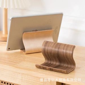 Portable wooden phone <b>stand</b>, lazy holder, simple <b>desktop</b> creative TV viewing support for phone holder - Product Image 5