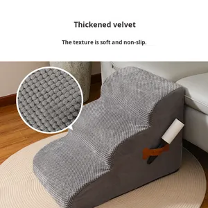 Moderne Hochdichte Langlebige Hunde- & Haustiertreppe mit Abnehmbarem Bezug Wasserdichtes Gewebe Rutschfestes Design und Druckmuster - Product Image 3