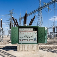 Ensemble complet de poste de transformation en coffret, unité de distribution annulaire (RMU) 12 kV, appareillage de commutation moyenne tension isolé au gaz SF6