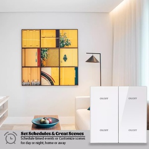 Interruptor de Luz de Pared con Panel de Vidrio Glomarket AG, Interruptor Eléctrico Inteligente Zigbee con Temporizador, Compatible con la Aplicación Smart Life, Control por Voz, Moderno - Product Image 3