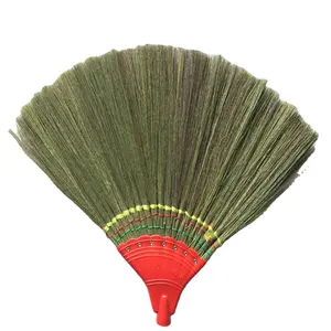 Factory price cleaning accessories South Korea hot sale grass broom with handles