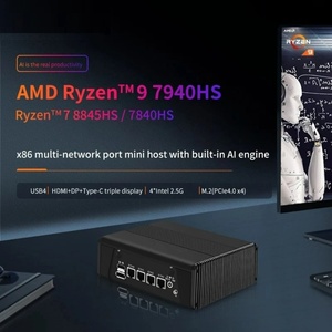 Topton Ry-zen 9 7940HS 7 7840HS ไฟร์วอลล์ มินิพีซี 4x I226-V 2.5G LAN เราเตอร์ USB4 2xM.2 NVMe 2xDDR5 AI Engine PVE ESXi Host X4F Fi - Product Image 5