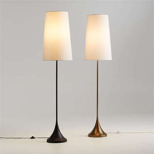 <span class=keywords><strong>Lampadaire</strong></span> en laiton moderne de luxe pour hôtel, style nordique, abat-jour en tissu, LED E26, vente en gros d'usine, lampe transfrontalière Seguin - Product Image 2