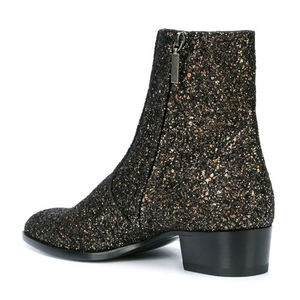 موضة جديدة أحذية لامعة سطح حذاء الرجال مدببة إصبع القدم <span class=keywords><strong>Glett</strong></span> جلد رعاة البقر نمط الأحذية - Product Image 5