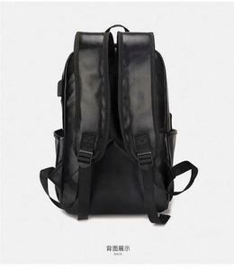 Muestra gratuita 2023 mochila escolar negra de poliéster suave para hombre, diseño personalizado, con puerto de carga - Product Image 6