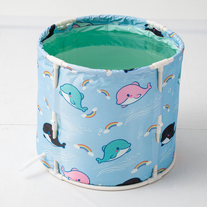 <span class=keywords><strong>Baignoire</strong></span> pliable portable en tissu Oxford de haute qualité, personnalisable, rétention de chaleur circulaire à 360°, capacité de 170 L, couvercle, design moderne - Product Image 2