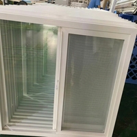 Ventanas Corredizas de PVC de Bajo Costo Directo de Fábrica, Ventanas Corredizas de PVC de Doble Acristalamiento para Proyectos de Construcción, Estilo Americano