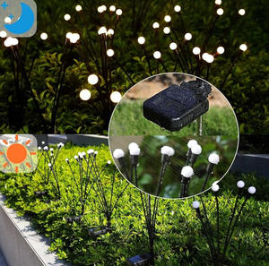 Luces Solares de Jardín IP65 Impermeables con 8 LED, Luces Decorativas de Navidad con Efecto de Luciérnaga, Bombilla LED para Patio, Jardín, Camino, Césped - Product Image 4