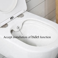 Cuvette de toilette en céramique sans bords, placard à eau, Commode, Suspension murale, Suspension murale, p-trap, toilettes suspendues