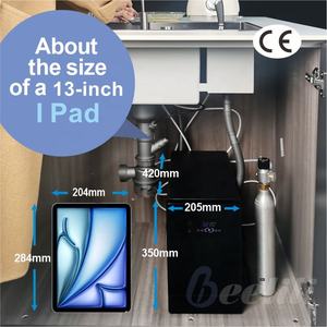 Máquina de Agua con Gas Beelili para Debajo del Mostrador Tanque de 2L Agua Fría 5L/H <span class=keywords><strong>y</strong></span> Enfriador de Soda Bajo Fregadero para Cocina - Product Image 2