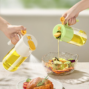 Oil Mister Bottle With Spray And Pour Function For Salad Dressing And Cooking Oil Storage Plastic Dishwasher Safe - Product Image 1