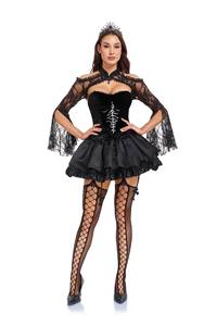 ชุดคอสเพลย์ฮาโลวีนแนวดาร์กโกธิค ผีหญิงผู้โสด ปี 2026 ชุดใหม่สำหรับผู้หญิง ชุดกระโปรงสั้นเซ็กซี่ ชุดแฟนซีสำหรับงานปาร์ตี้แนวโกธิค - Product Image 6