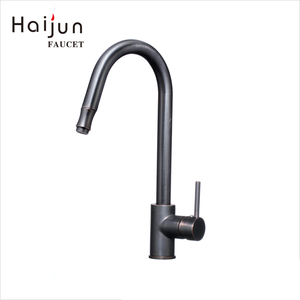 Haijun-Superficie de latón de alta calidad, grifo de fregadero de cocina negro con <span class=keywords><strong>cabezal</strong></span> de pulverización - Product Image 5