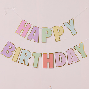 <span class=keywords><strong>Guirlande</strong></span> de cartes de banderoles Macaron, papier, décorations pour fête d'<span class=keywords><strong>anniversaire</strong></span>, 20 pièces - Product Image 2