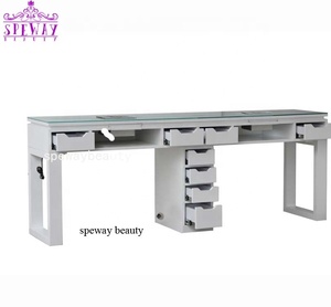 Nueva <span class=keywords><strong>mesa</strong></span> de uñas de salón de 2 plazas moderna europea - Product Image 3