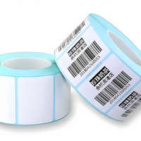 Etiqueta Adhesiva Impermeable para Impresora Portátil de Escritorio, Rollo de Etiquetas de Transferencia Térmica para Códigos de Barras, Directo de Fábrica