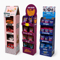 Présentoir en carton sur pied, unité de présentation au sol (FSDU), présentoir promotionnel en carton ondulé pour supermarché et magasin