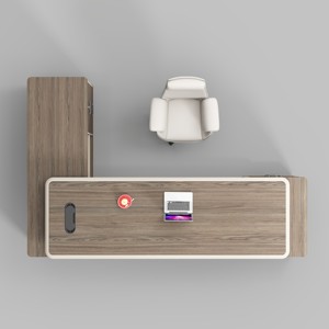 Escritorio Ejecutivo de Lujo Moderno para CEO, Conjunto de Escritorio de Oficina con Cajones en Forma de L, Mesa de Trabajo de Madera, Silla, Color Personalizado, Uso Comercial, 1 Año de Garantía - Product Image 3