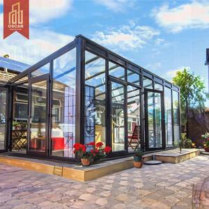 Abri <span class=keywords><strong>de</strong></span> terrasse avec toit en verre triangulaire fixe et drainage intégré, faible entretien, pour villa, <span class=keywords><strong>jardin</strong></span>, balcon, véranda extérieure - Product Image 1
