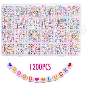 MO-C 2019001 Moyamiya <span class=keywords><strong>24</strong></span> en una acrílico alfabeto carta cuentas DIY kit de arte y artesanía material regalos de los niños - Product Image 1