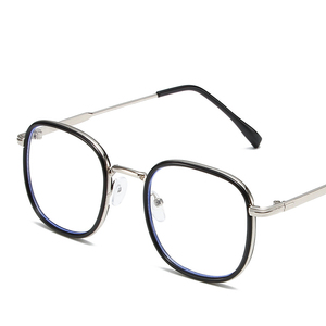 Kacamata miopia mode baru 2024 untuk wanita pria kacamata transparan persegi kecil <span class=keywords><strong>Retro</strong></span> 0 Diopter kacamata resep optik - Product Image 5