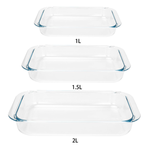 Plat de cuisson en verre transparent pour <span class=keywords><strong>four</strong></span> plat de casserole oblong plat de cuisson rectangulaire ustensiles de cuisson en verre plat de cuisson - Product Image 4
