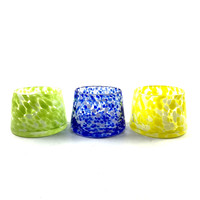 Bocaux en verre avec cloche et couvercle, bocal de printemps Opaque rose jaune vert pour la fabrication de bougies, pot à bonbons en verre de cristal avec couvercle, conteneur en cire BR