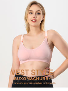 Venta al por mayor de fábrica Mujeres Frente Abierto Inalámbrico Embarazada Ligeramente <span class=keywords><strong>Lactancia</strong></span> Maternidad Enfermerí<span class=keywords><strong>a</strong></span> Sujetadores Sexy <span class=keywords><strong>Sujetador</strong></span> de <span class=keywords><strong>lactancia</strong></span> acanalado - Product Image 6