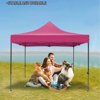 Tente pliable de 3x3m de diamètre, kiosque, chapiteau publicitaire en polyester imperméable pour l'extérieur et l'intérieur, salons professionnels, mariages