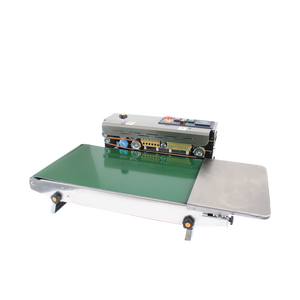 Máquina Selladora de Bolsas y Film Automática de 40 cm de Ancho, Selladora Continua de Banda para las Industrias de Bebidas y Químicos - Product Image 1