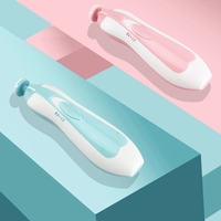 Polissoir à ongles électrique bébé bleu poudre 6 pièces coupe-ongles électrique manucure ensemble nouveau-nés bébé Kit de soins