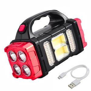 ไฟฉาย LED กำลังสูง ไฟฉายสำหรับตั้งแคมป์ ไฟทำงาน ชาร์จพลังงานแสงอาทิตย์ 4 โหมด ไฟชาร์จ USB กันน้ำ สำหรับกิจกรรมกลางแจ้ง - Product Image 4