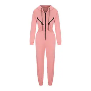 Cao Cổ Nửa Zip up Áo Ấm Quá Khổ Sweatsuits Ttwo Mảnh Thiết Lập Phụ Nữ Theo Dõi Phù Hợp Với Tùy Chỉnh Jogger Thiết Lập Phụ Nữ Phù Hợp Với