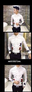 30% off Black Flower Hip Hop Print <strong>Shirt</strong> Slim Fit Party Club <strong>Flame</strong> Men Camisa Homem Male Long Sleeve <strong>Shirt</strong> Oversize 4XL E1540 - Product Image 4