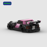 Bloques de Construcción de Plástico para Niños, Modelo de Coche Negro Pequeño, Mini Instrucciones en Papel, Supercoches, Juguetes para Niños