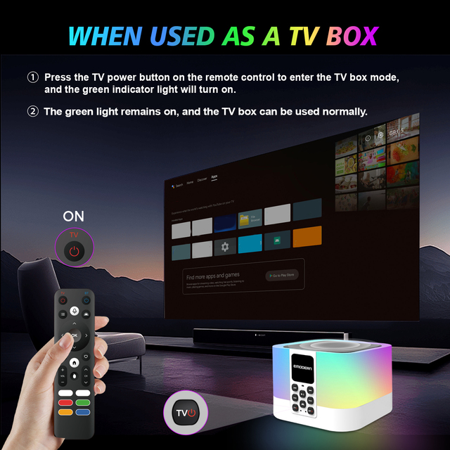Z1 Mix TV Box 8K 4K Quad Core Allwinner H313 Android 15 BT 5.0 WiFi6 Voice Remote RGB Light Audio 8GB 128GB for