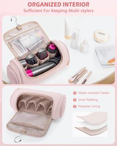 Bolsa de Cosméticos de Viaje Colgante de Tela Oxford, Ligera e Impermeable, Organizador de Maquillaje con Bolsillos Transparentes, Estilo Moderno, Venta al Por Mayor de Fábrica - Product Image 3