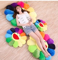 Gran oferta, almohada redonda con diseño de flores de Takashi Murakami, almohada de 10 colores con función de masaje extraíble para dormir