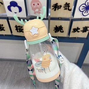 Tasse mignonne en <span class=keywords><strong>plastique</strong></span> en gros produits uniques dessin animé Kawaii pour l'<span class=keywords><strong>école</strong></span>/enfants bouteille d'eau personnalisée bois grande capacité - Product Image 4